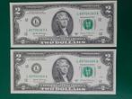 2x 2 dollars USA 2017 jaar set UNC, Ophalen of Verzenden, Noord-Amerika, Setje
