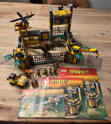 Zeldzame Lego Dino 5887 HQ Verdedigingsbasis Raptor T-Rex beschikbaar voor biedingen