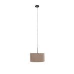 paco Hanglamp met velours stoffen kap taupe wit snoer en dop, Ophalen of Verzenden, Nieuw