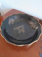 Flora gouda zwart vintage schaaltje, Huis en Inrichting, Ophalen of Verzenden, Rond, Porselein of Keramiek, Schaal