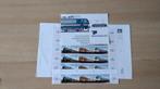 Een vel +blok treinen, Postzegels en Munten, Postzegels | Nederland, Ophalen of Verzenden