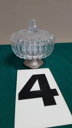bonbonscchaal [ 4 ] kristal met zilveren voet, Ophalen of Verzenden, 'T Olde Gre-j, Info@toldegrej.nl, Endepoelstraat 20f Didam