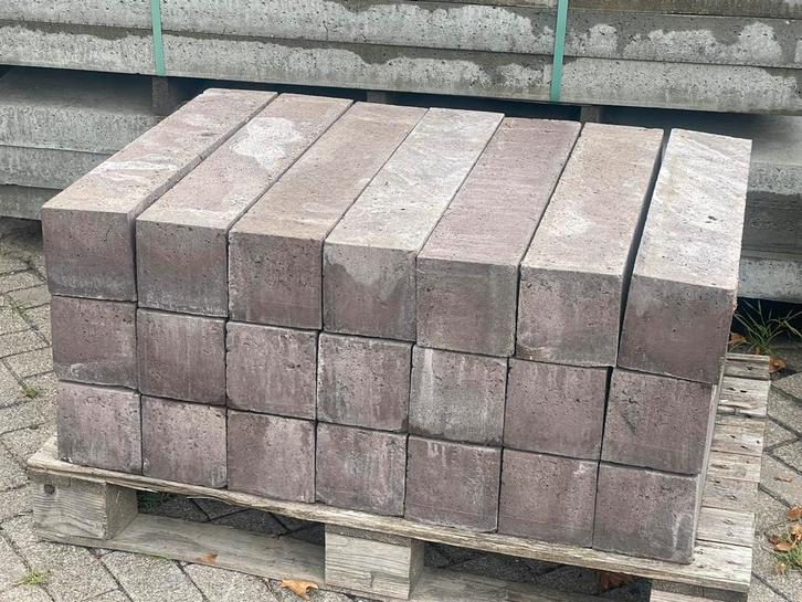 Oud Hollandse stapelblokken 75x75x15cm Taupe RESTPARTIJ, Tuin en Terras, Tegels en Klinkers, Nieuw, Terrastegels, Beton, Ophalen