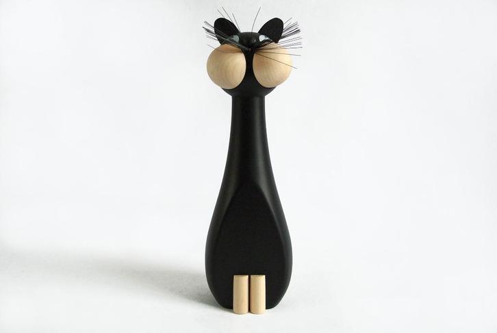 Houten kat Gunnar Flørning 23 cm Deens design, Antiek en Kunst, Kunst | Designobjecten, Verzenden