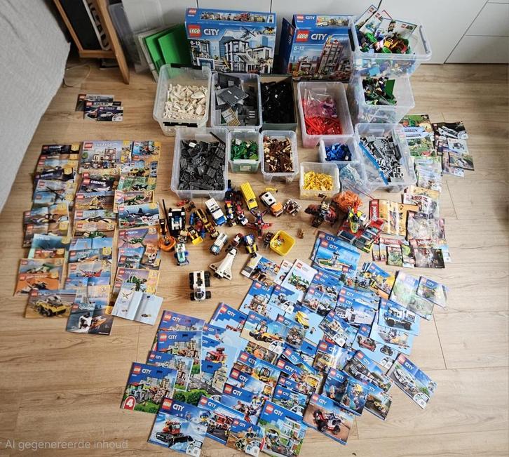 Enorme partij lego: 20kg, 100 sets incl boekjes, 100 figures, Kinderen en Baby's, Speelgoed | Duplo en Lego, Gebruikt, Lego, Losse stenen