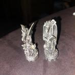 Twee metalen drakenbeeldjes, Verzamelen, Swarovski, Ophalen