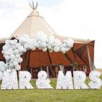 Ginger Ray - Ballonstandaard Mr & Mrs - Wit - Per Set, Versiering, Nieuw, Ophalen of Verzenden, Babijhandel@gmail.com