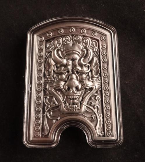 Doggabi zilveren 2 ounce shield in capsule, Antiek en Kunst, Antiek | Goud en Zilver, Zilver, Verzenden