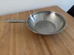 Tefal wok Virtuoso 28cm RVS, Ophalen, Zo goed als nieuw, Rvs, Keramische plaat