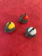 Lego ridderhelm dark grey visor (3x), Verzenden, Zo goed als nieuw, Losse stenen, Lego