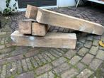 Oude Eiken Balken/Blokken - Draaibank/Ondersteuning, Doe-het-zelf en Verbouw, Hout en Planken, Gebruikt, Eiken, Ophalen of Verzenden