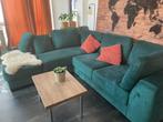 Groene Hoekbank loungebank te koop, Huis en Inrichting, Banken | Complete zithoeken, Ophalen of Verzenden, Zo goed als nieuw, Stof