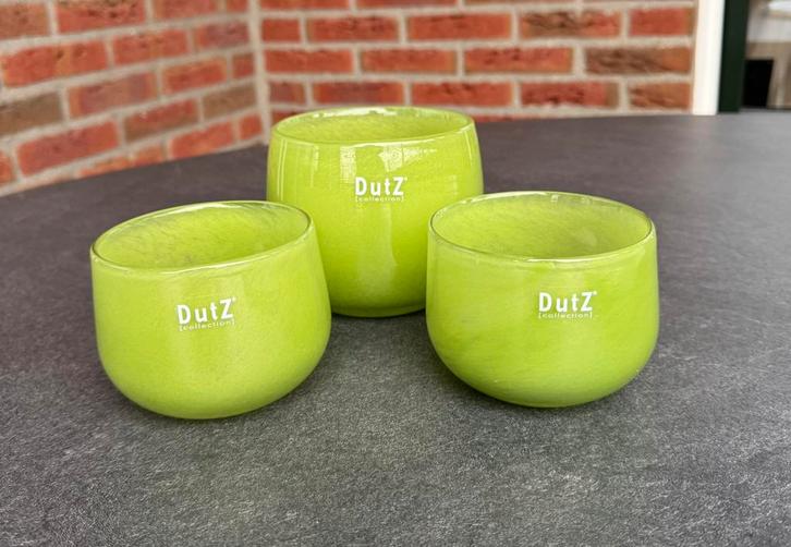 DutZ windlicht / pot / bloempot - limegroen - Nieuw - 3 st., Huis en Inrichting, Woonaccessoires | Kandelaars en Kaarsen, Nieuw
