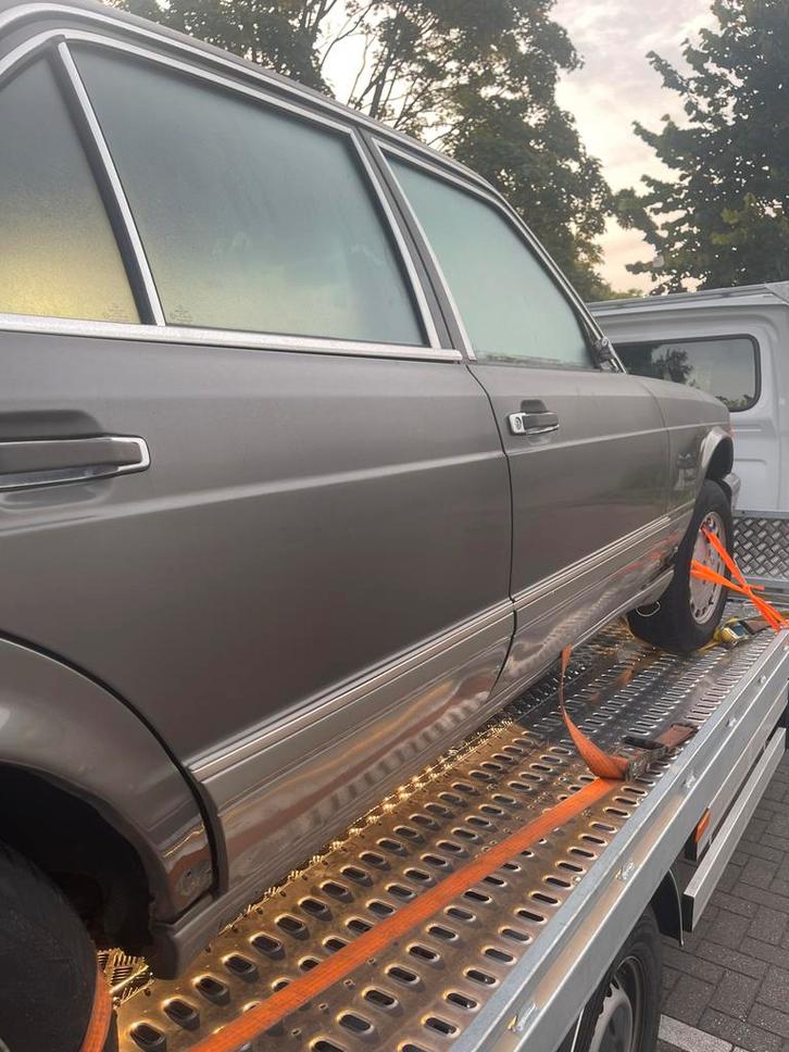W126 deuren met chromewerk + raam + rubbers + deurgreep, Auto-onderdelen, Carrosserie en Plaatwerk, Deur, Mercedes-Benz, Voor
