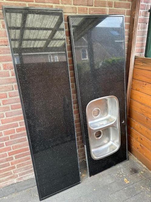 Granieten keukenbladen Star Galaxy, Huis en Inrichting, Keuken | Keukenelementen, Gebruikt, Minder dan 100 cm, 150 tot 200 cm