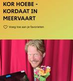 3 kaarten voor Kor Hoebe in de Meervaart Amsterdam, Drie personen of meer, Oktober