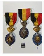 Belgie: 3 x vintage ere medaille bekwaamheid 10 cm pr.p.stuk, Postzegels en Munten, Penningen en Medailles, Ophalen of Verzenden