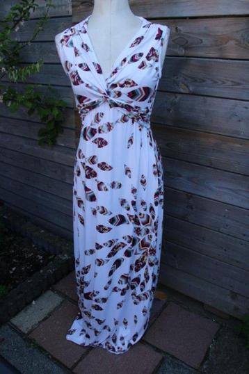 Jurk wit/ kleur Fas mt T4 (M/L) Maxi Vaste prijs beschikbaar voor biedingen