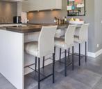 Set 3 barkrukken krukken KFF, Ophalen, KFF Design, Leer, Zo goed als nieuw