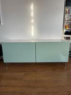 TV Meubel, Ophalen, Overige materialen, Minder dan 50 cm, Pastelgroen en wit