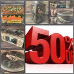 Meer dan 50% SALE op alle oude antieke blikken, Verzamelen, Blikken, Ophalen of Verzenden, Gebruikt, Overige