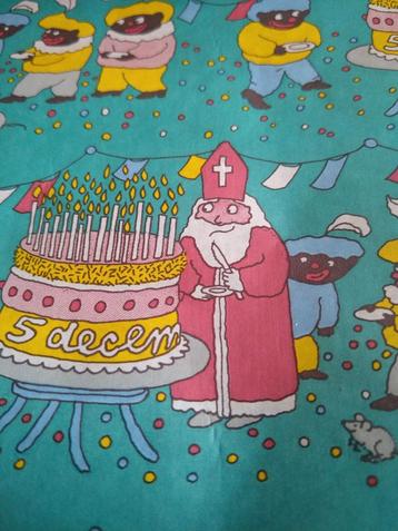 Vintage Sinterklaas inpakpapier jaren 70  beschikbaar voor biedingen