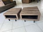 Salontafel 2 stuks salon tafel bijzettafel loungetafel, Ophalen, 50 tot 100 cm, Vierkant, 50 tot 100 cm