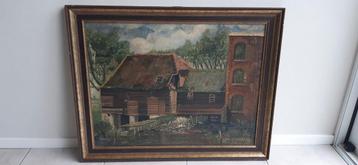 2 schilderijen watermolen gesigneerd  beschikbaar voor biedingen
