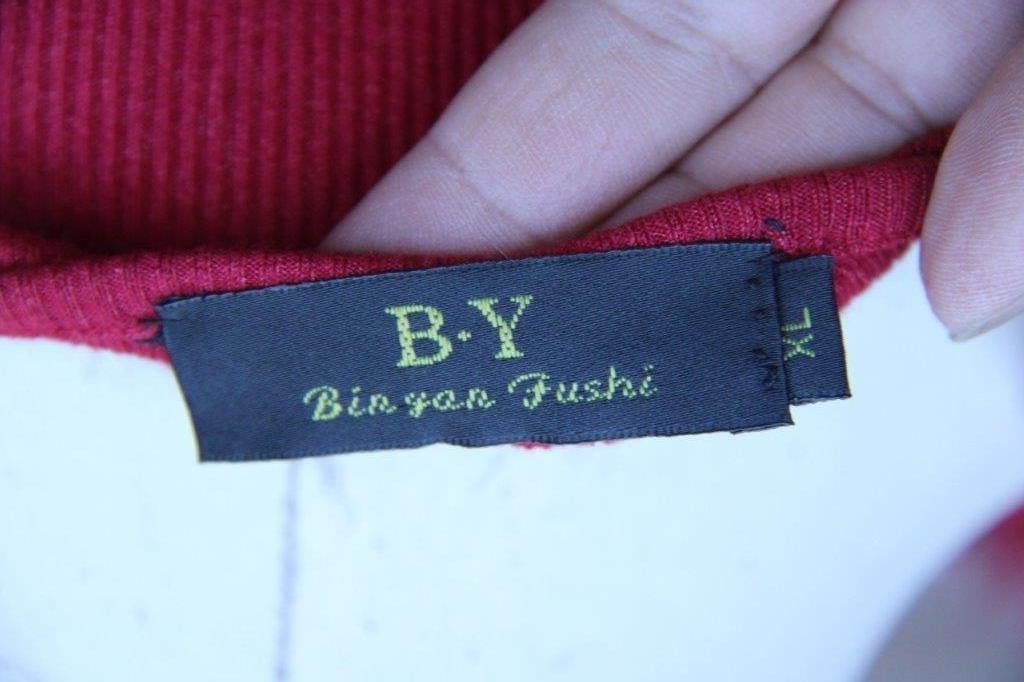 Trui dun rood Bin Yan Fushi mt Xl Vaste prijs, Bin Yan, Maat 46/48 (XL) of groter, Ophalen of Verzenden, Zo goed als nieuw