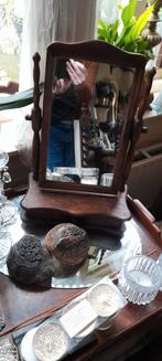 Antiek klein spiegelkastje, Antiek en Kunst, Ophalen, Rechthoekig, Minder dan 50 cm