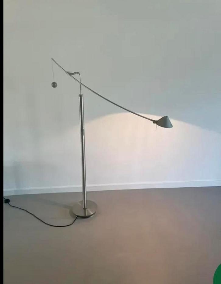 Artemide Nestore XXL Design Lamp - Inox Geborsteld, Huis en Inrichting, Lampen | Vloerlampen, Zo goed als nieuw, 200 cm of meer