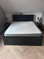 2 persoonbed, Huis en Inrichting, Slaapkamer | Bedden, Ophalen, Zwart, Tweepersoons, Zo goed als nieuw