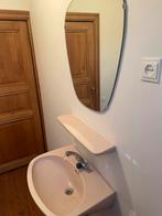 Retro Zalmroze Toilet & Wastafel Set, Doe-het-zelf en Verbouw, Sanitair, Ophalen, Gebruikt, Toilet