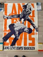 Poster "LEVIS" spijkerbroeken, zeefdruk, plm 1960/70, Verzamelen, Ophalen, A1 t/m A3, Reclame, Rechthoekig Staand