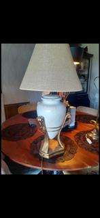 Grote Vintage lamp bewerkt met messing, Ophalen, Gebruikt, Vintage, 75 cm of meer