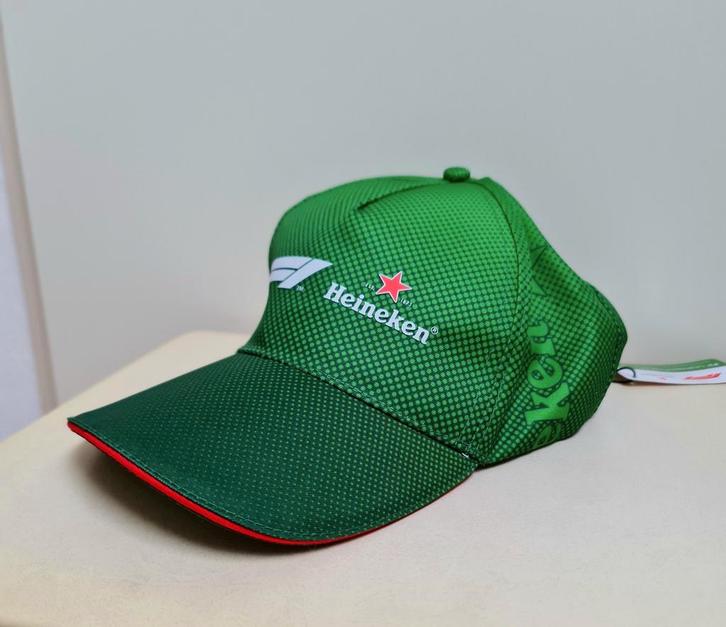 Formule 1 pet cap Heineken met label prachtig groen super, Verzamelen, Merken en Reclamevoorwerpen, Zo goed als nieuw, Gebruiksvoorwerp