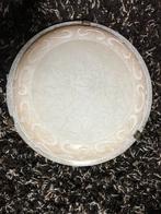 Vintage Plafondlamp Groot, Ophalen, Gebruikt, Glas