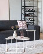 Zuiver Moondrop Multi - Bijzettafel - Wit, Minder dan 55 cm, Rond, Zo goed als nieuw, Hout