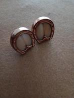 Antieke gouden manchetknopen hoefijzer model, Ophalen of Verzenden, Gebruikt, Goud, Verguld