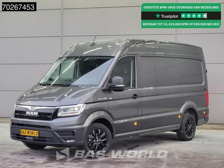 MAN TGE 3.180 Automaat 2025 model Facelift Black Edition L3H, Auto's, Bestelauto's, Bedrijf, Te koop, Achteruitrijcamera, Airconditioning