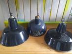Industriële fabrieks hanglampen , emaille hanglamp, Ophalen of Verzenden, Zo goed als nieuw, Minder dan 50 cm