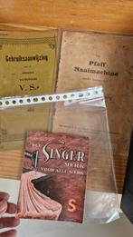 3 x gebruiksaanwijzing naaimachine. V.S. Pfaff en Singer., Ophalen of Verzenden