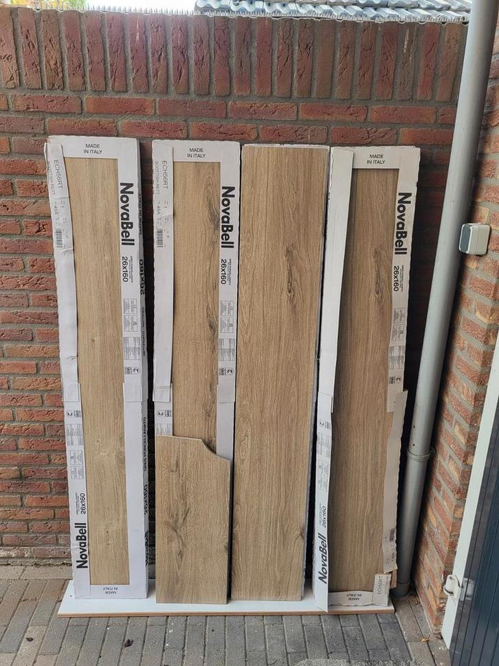 5 m2 Houtlook tegels 160x26 cm, Doe-het-zelf en Verbouw, Tegels, Nieuw, Vloertegels, Keramiek, 60 cm of meer, 10 m² of meer, Ophalen