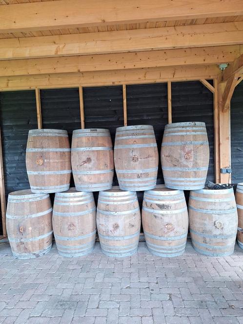 Origineel eikenhouten wijnvat 225 liter, ideaal als regenton, Tuin en Terras, Regentonnen, Zo goed als nieuw, Hout, 150 liter of meer