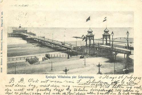 (701-177-021) Scheveningen Koningin Wilhelmina Pier, Verzamelen, Ansichtkaarten | Nederland, Zuid-Holland, Verzenden