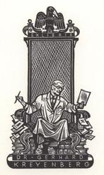 Ex Libris Duitsland Willy Knabe, Antiek en Kunst, Kunst | Etsen en Gravures, Verzenden
