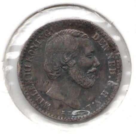 Nederland 10 cent 1853 Willem 3, Zilver, Ophalen of Verzenden, 10 cent, Koning Willem I
