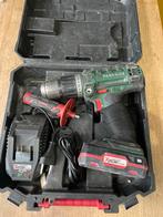 Parkside 20V Accuboormachine, koffer, handvat, accu+oplader!, Doe-het-zelf en Verbouw, Gereedschap | Boormachines, Ophalen, Gebruikt