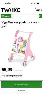 Viga loopwagen roze baby loopauto hout, Kinderen en Baby's, Verzenden, Nieuw, Overige typen