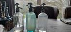 Brocante 3 oude glazen spuitflessen, Huis en Inrichting, Woonaccessoires | Stolpen, Ophalen of Verzenden, Zo goed als nieuw